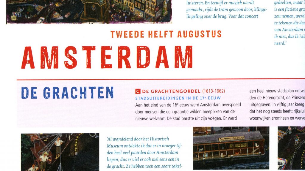 Pagina of spread uit het boek Duizend Dingen over Nederland door illustrator Charlotte Dematons en Jesse Goossens.